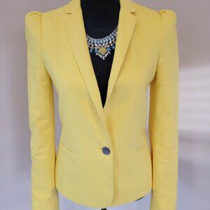Zara basic yellow blazer